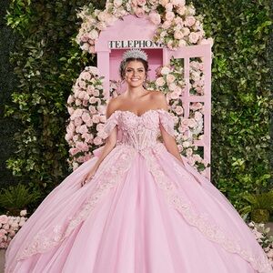 Elegant Pink Wedding Dress